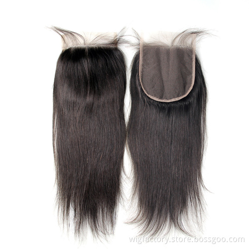 cheap human hair closure 4*4 wholesale,100% human hair raw indian cuticle aligned hair lace closure 4*4,human hair closure